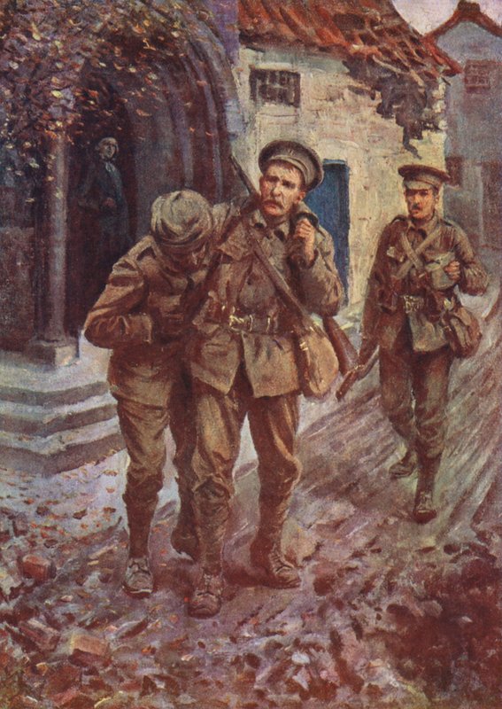 Comrades in Arms (färg litho) av English School