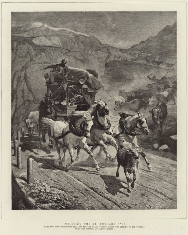 Korsar St Gothard-passet av English School