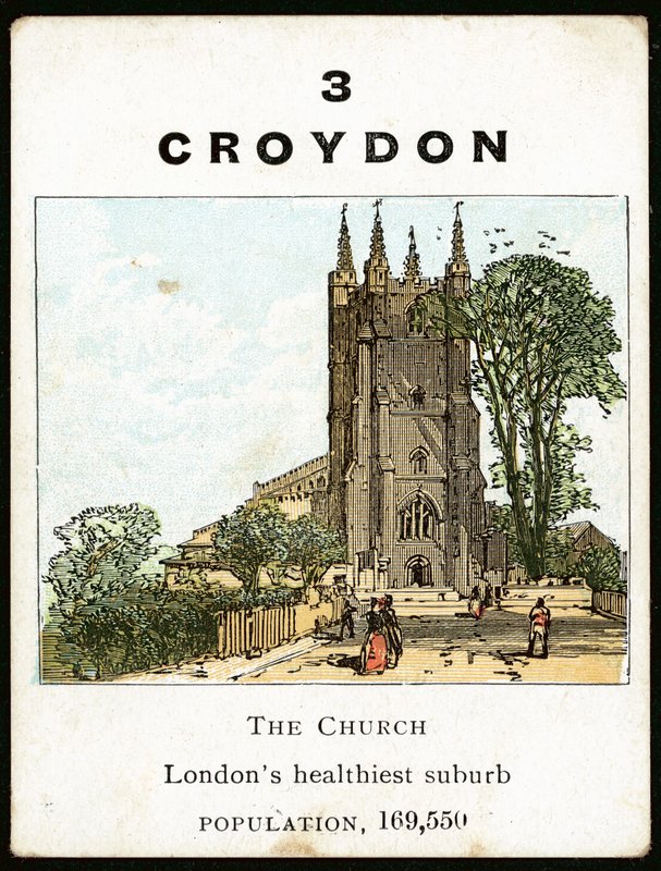 Croydon (färg litho) av English School