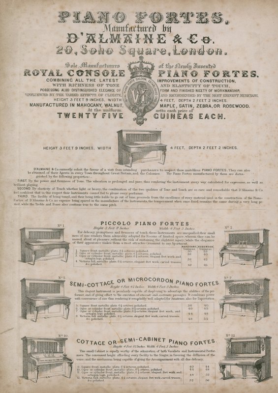 DAlmains Piano Manufacturers, Soho Square av English School