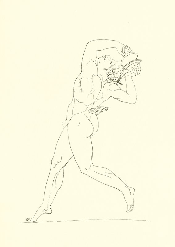 Dansande mansfigur av English School