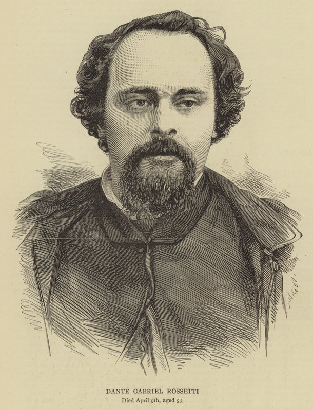 Dante Gabriel Rossetti (gravyr) av English School