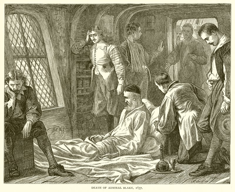 Amiral Blakes död, 1657 av English School