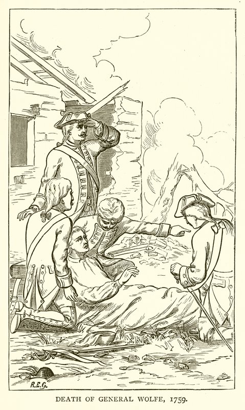 General Wolfes död 1759 av English School