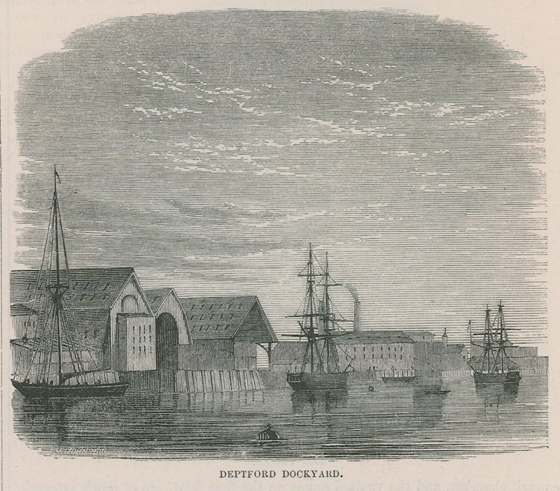Deptford Dockyard av English School