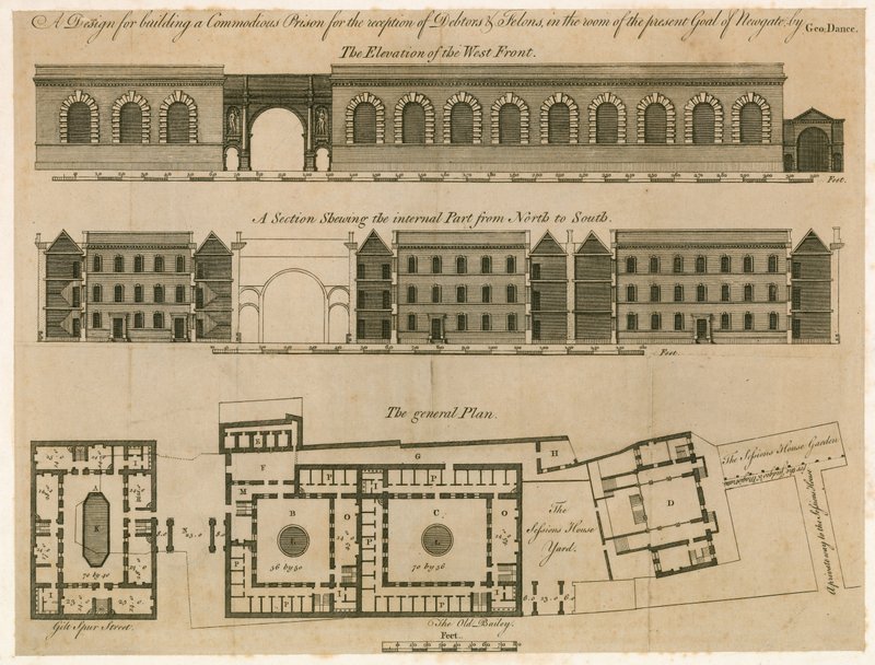Design för Newgate fängelse av English School