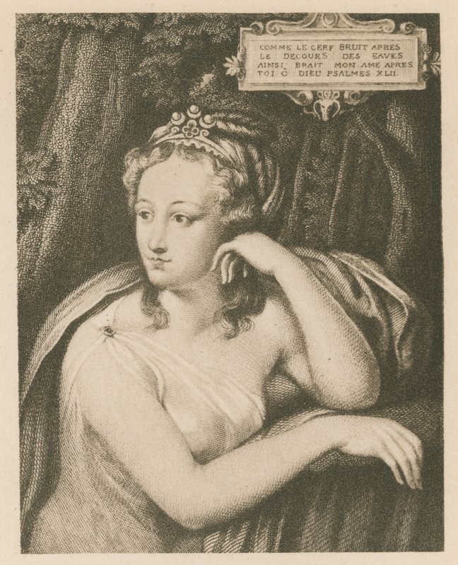Diane D Oh Poitiers (litho) av English School