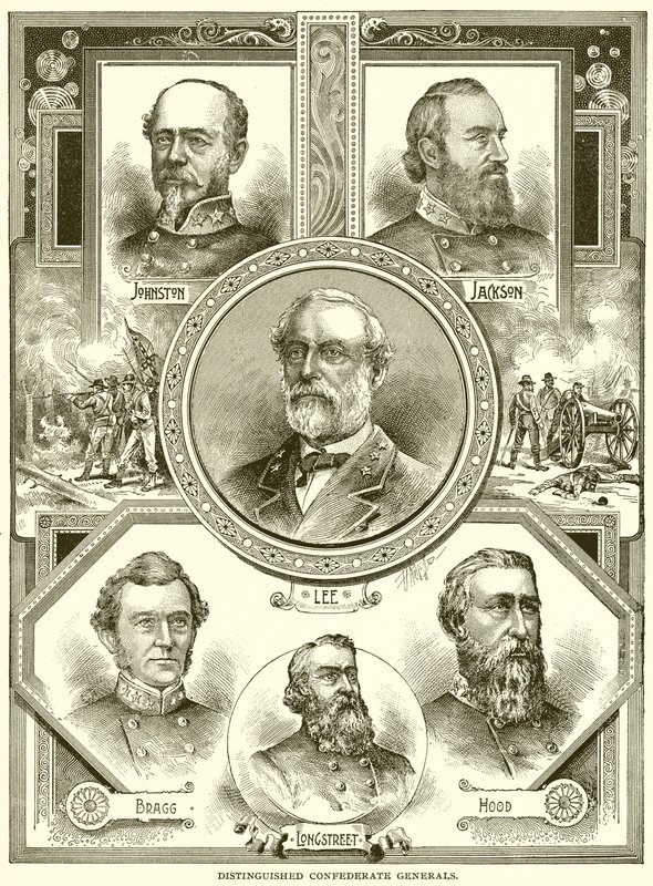 Distinguished Confederath Generals av English School