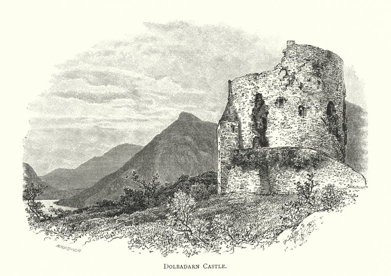 Dolbadarns slott (gravyr) av English School