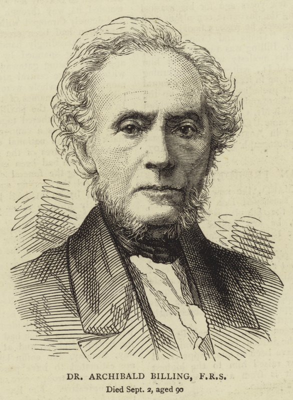Dr Archibald Billing, FRS (gravyr) av English School