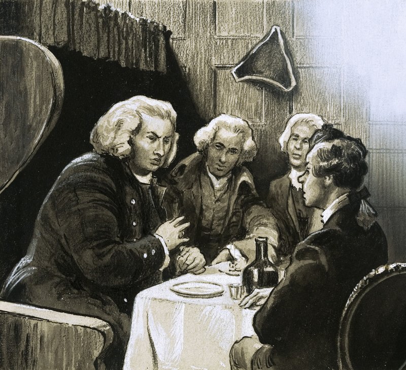 Dr Johnson vid middagen av English School
