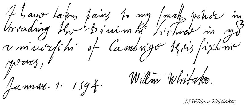Dr William Whittaker av English School