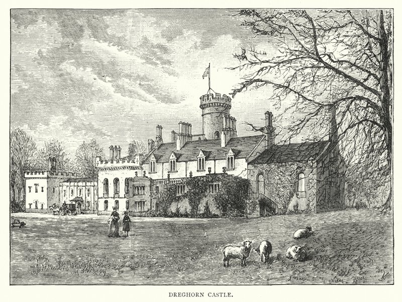 Dreghorn Castle (gravyr) av English School