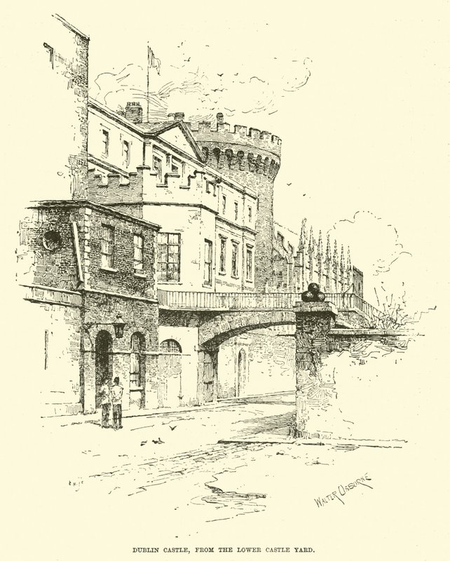 Dublin Castle, från Lower Castle Yard av English School