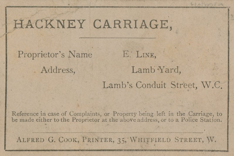 E Line Hackney Carriage av English School