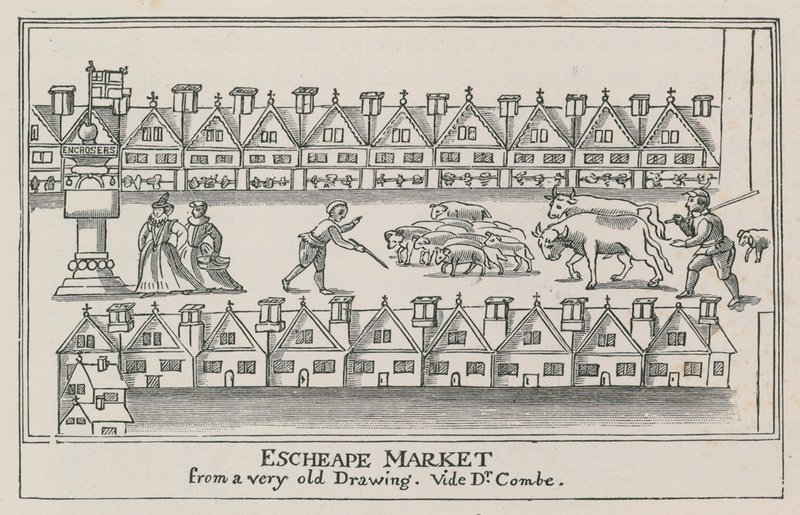 Eastcheap, cirka 1598 av English School