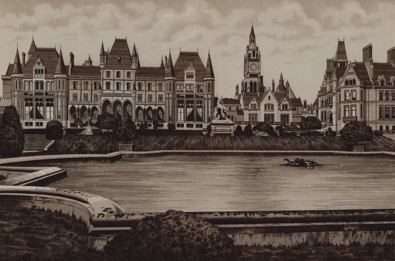 Eaton Hall, östra framsidan av English School