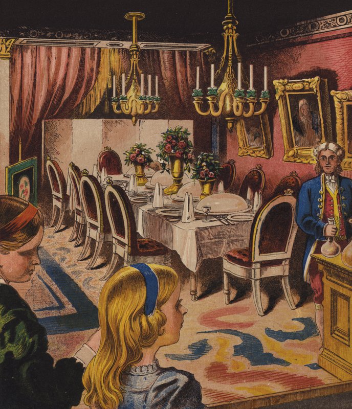 Edith och Millys hushållning (litho i färg) av English School