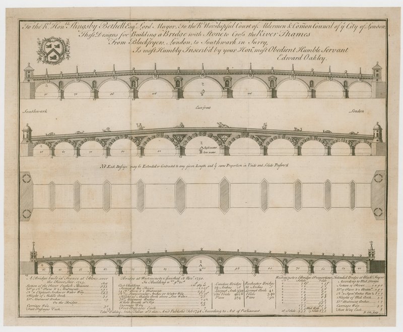 Edward Oakleys designar för Blackfriars Bridge av English School