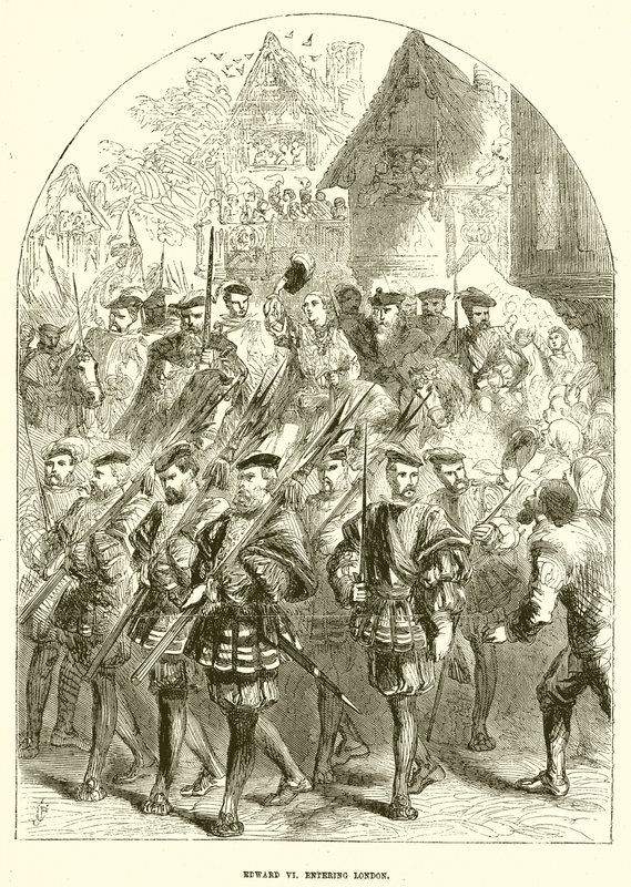 Edvard VI. in i London av English School