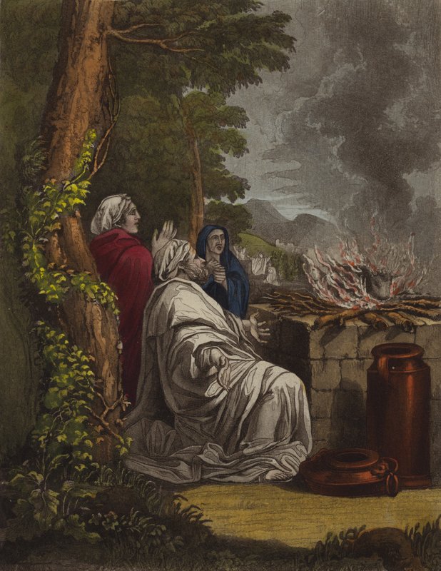 Elias brännoffer (färg litho) av English School