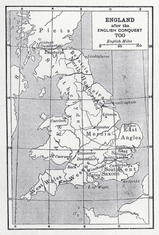 England efter den engelska erövringen 700 (litho) av English School