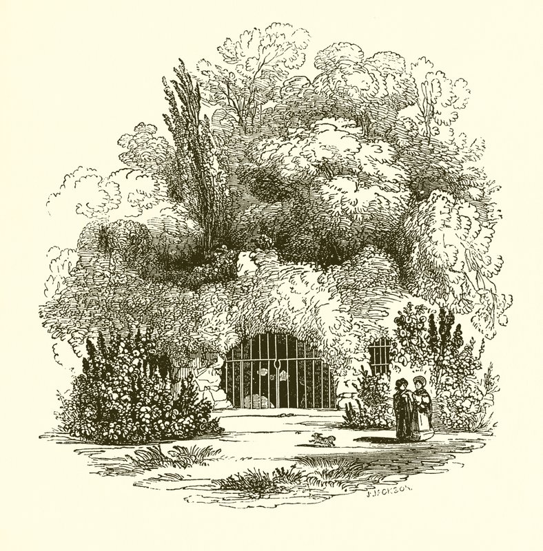 Ingång till Popes Grotto av English School