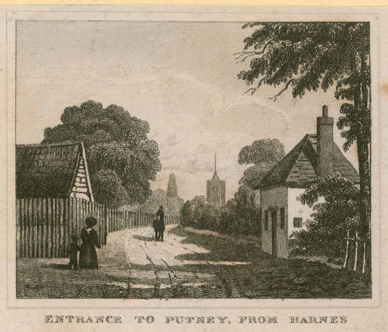 Ingång till Putney från Barnes av English School