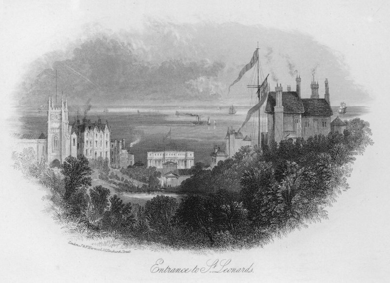 Ingång till St Leonards (gravyr) av English School