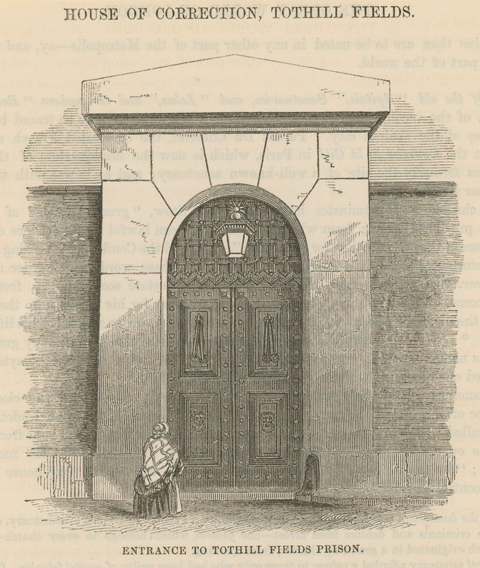 Ingången till Tothill Fields Prison av English School