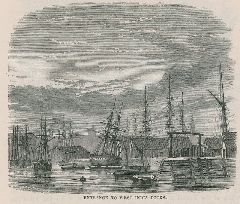 Ingång till West India Docks av English School