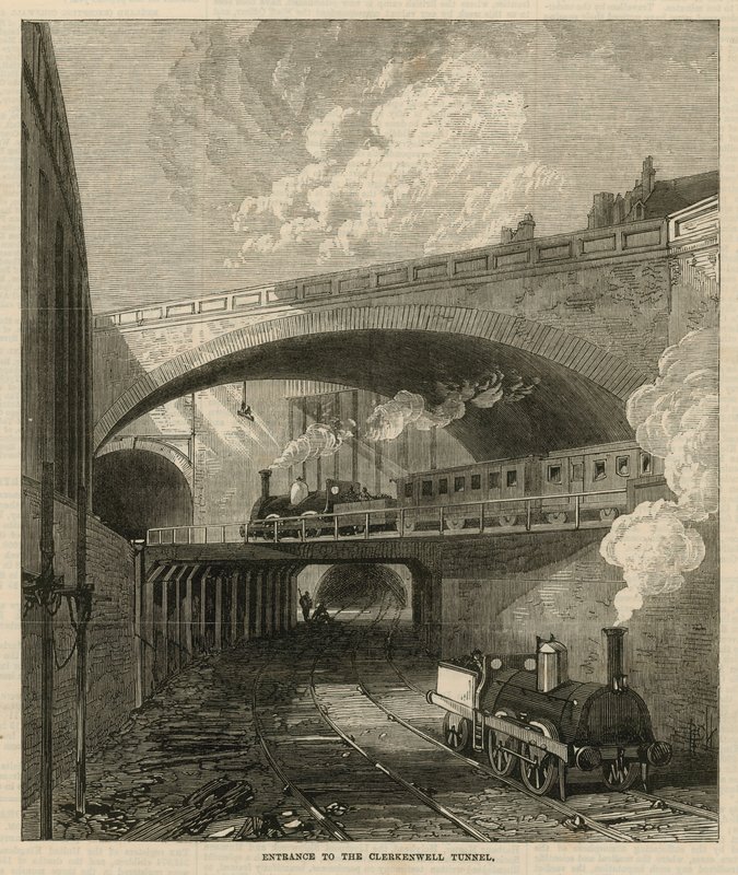 Ingång till Clerkenwell-tunneln av English School