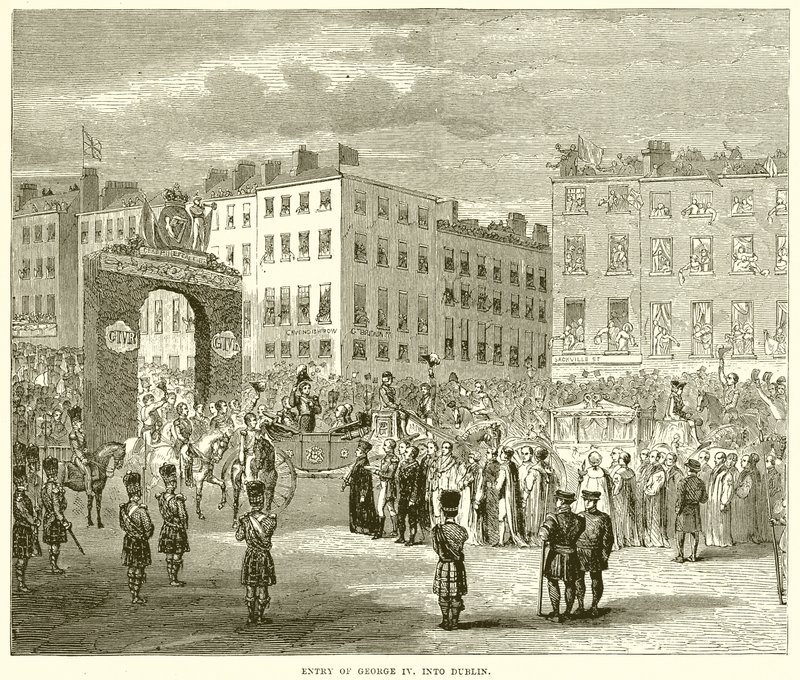 George IV:s inträde. till Dublin av English School