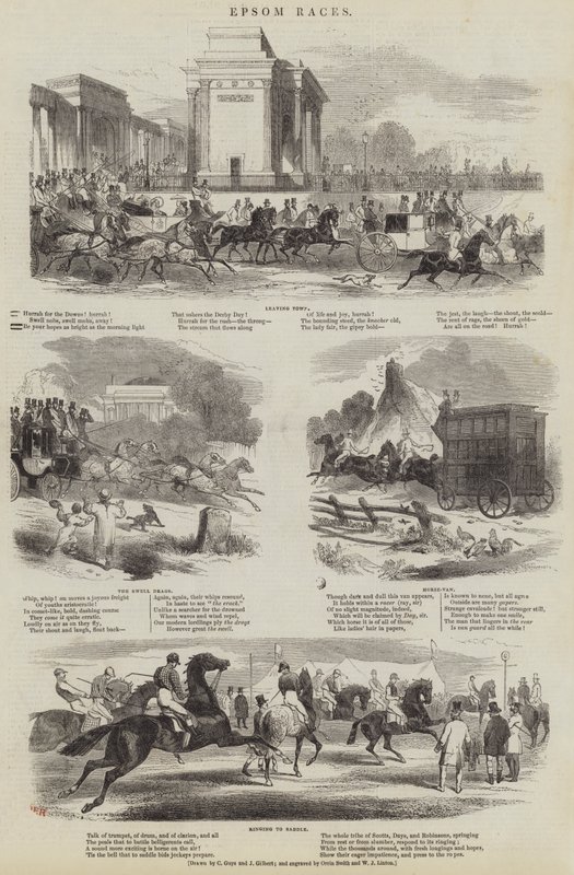 Epsom Races (gravyr) av English School
