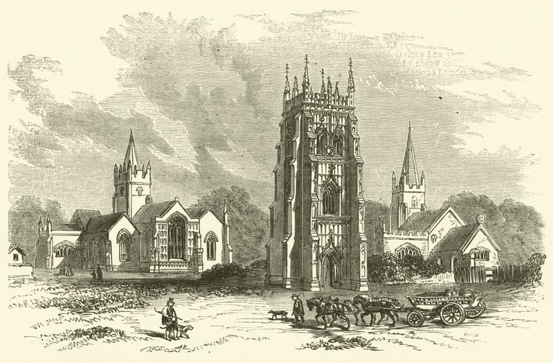 Evesham Abbey (gravyr) av English School