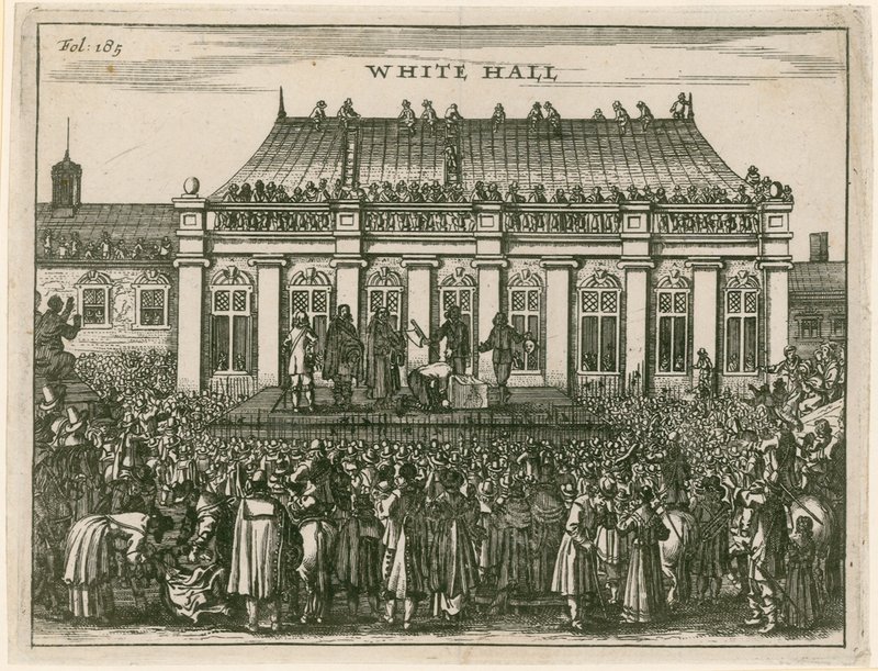Avrättning av kung Charles I i Whitehall av English School