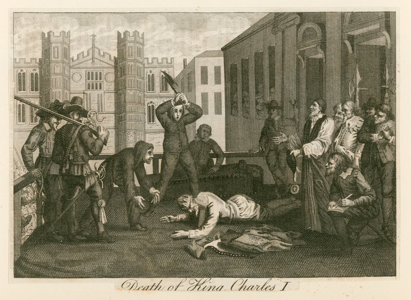 Avrättning av kung Charles I i Whitehall av English School