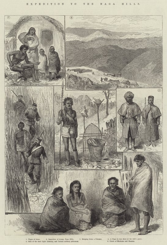 Expedition till Naga Hills (gravyr) av English School