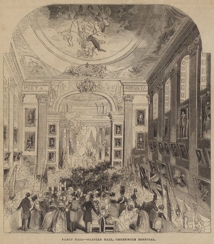 Fancy Fair, Painted Hall, Greenwich Hospital (gravyr) av English School