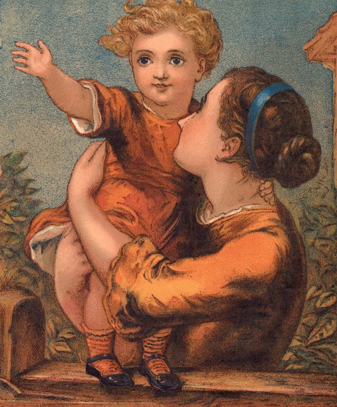 "Far kommer!" (färg litho) av English School