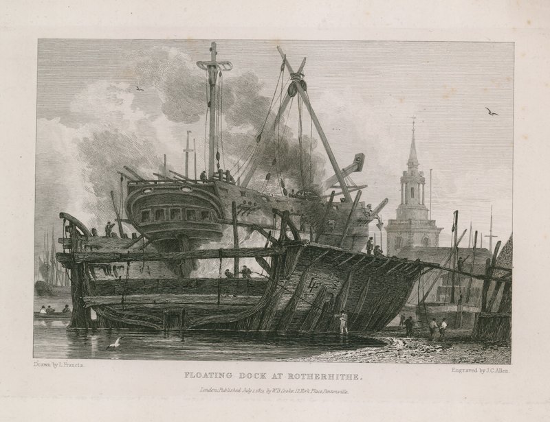 Flytbrygga vid Rotherhithe av English School