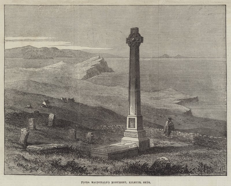 Flora MacDonalds monument, Kilmuir, Skye (gravyr) av English School