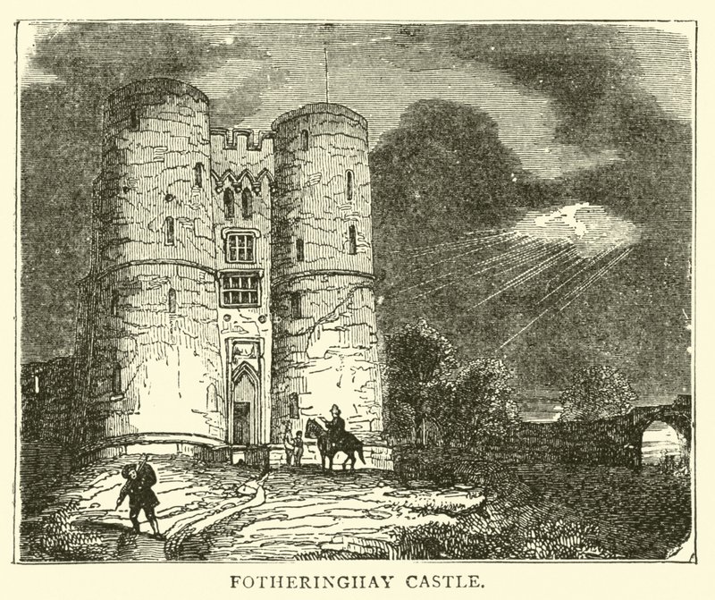 Fotheringhay slott av English School