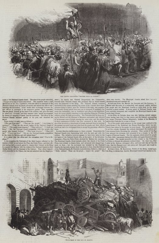 Franska revolutionen 1848 (gravyr) av English School
