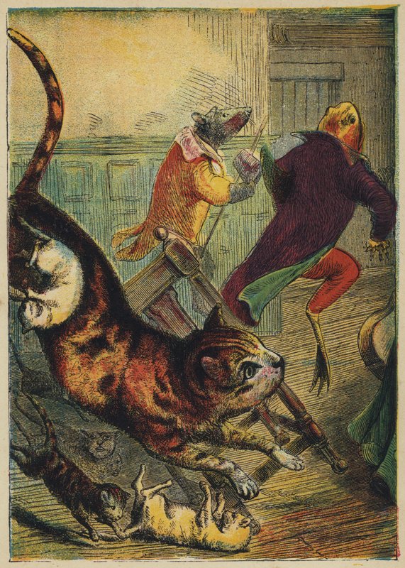 Froggy Frightened (färglitografi) av English School
