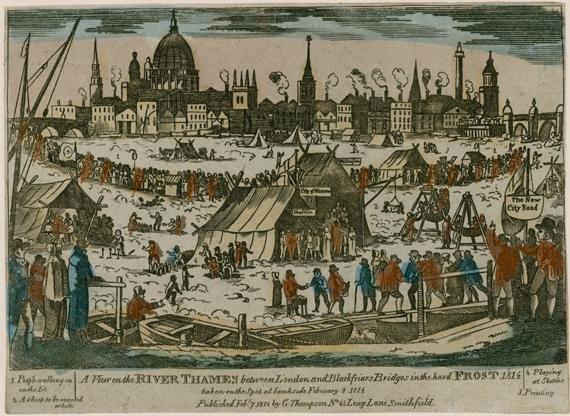 Frostmässa på Themsen, 1814 av English School