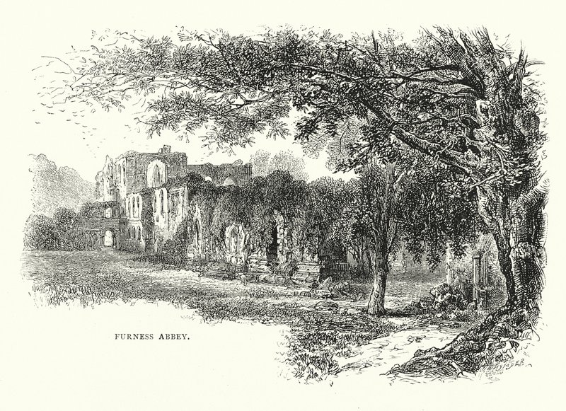 Furness Abbey (gravyr) av English School