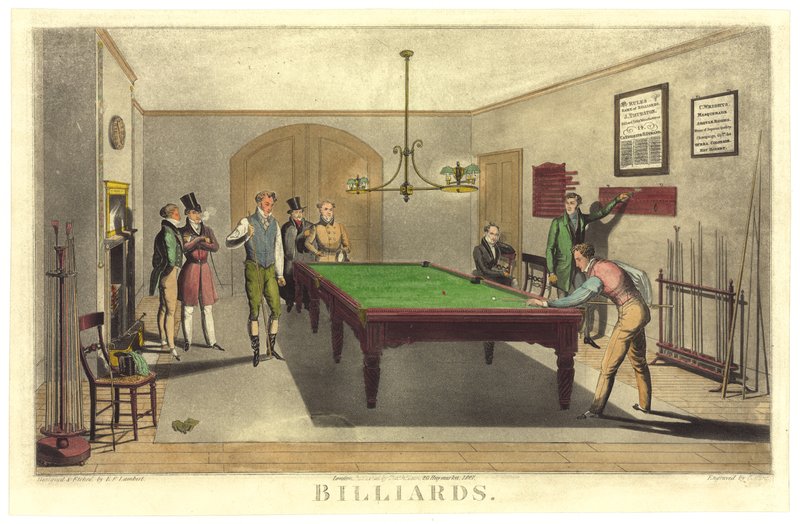 Biljardspel, 1827 av English School