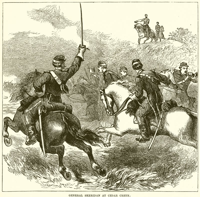 General Sheridan vid Cedar Creek av English School