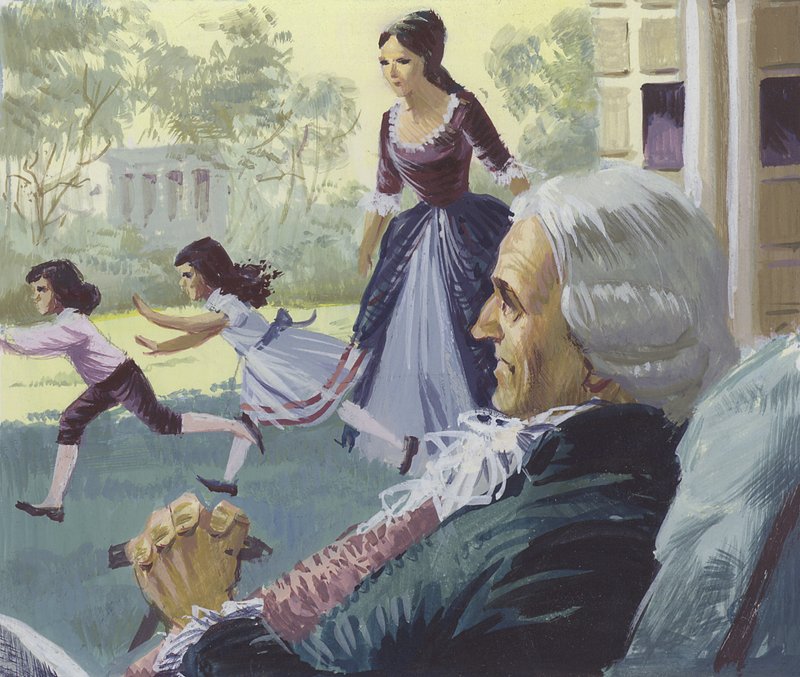 George Washington i hög ålder av English School